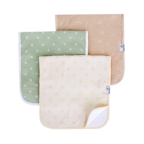 Copper Pearl Premium Baby Burp Cloths - 3-Pack Large Cotton Burp Cloths, Extra Soft Spit Up Rags with 3 Absorbent Layers, Perfect for Baby Boy and Baby Girl Gifts (21" x 10" Size, Santa Fe Set)