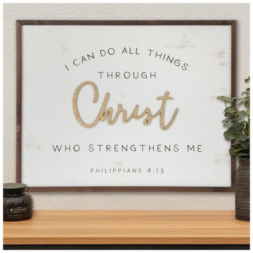 Philippians 4:13 Wood Wall Decor