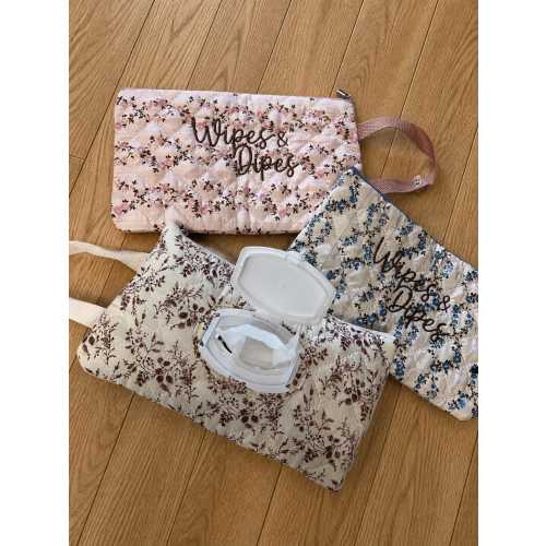Diaper & wipe bag, baby shower gift. Wipe holder