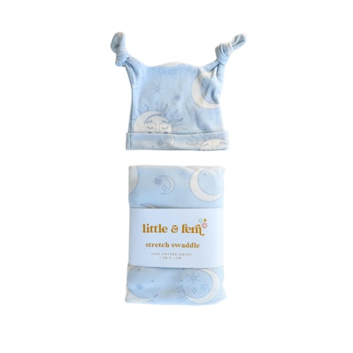 Swaddle Set | Celestial Blue – Little and Fern