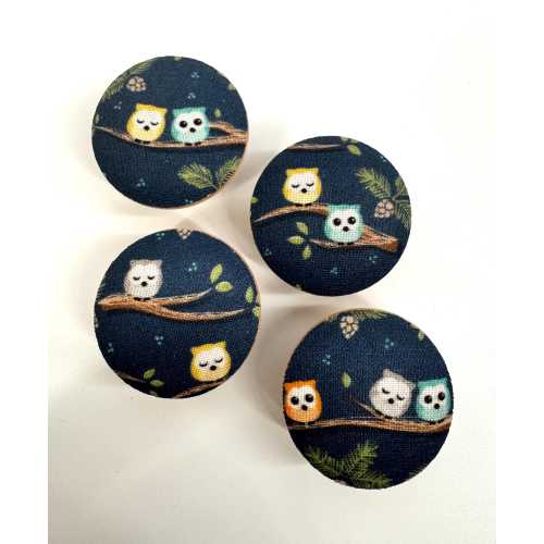 Little Owls Drawer Knob Pulls Set of 4 Cabinet / Nursery / Handles / Room Decor / Furniture Accessories / Dresser / Baby Shower / Woodland