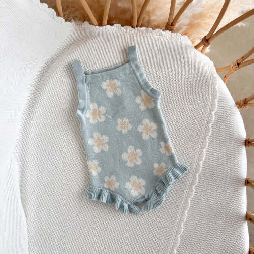 Blue Daisy Knit Playsuit – Blossom and Pear