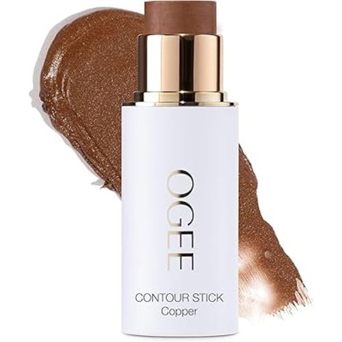 Ogee Sculpted Face Stick (COPPER - RADIANT COCOA) Certified Organic Bronzer Stick & Contour Makeup - Multi-Use Bronzer Stick for Face