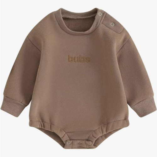 VISGOGO Newborn Infant Baby Boy Oversized Romper Sweater Bodysuits Coming Home Outfit Neutral Clothes