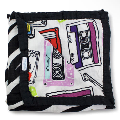 Kanga Care Bamboo Muslin Blanket - Baby: Mixtape (reversible)