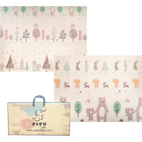 PAPU BABY Tapete de juego Plegable 1.55 x 2.00 para Bebés Doble Vista. Baby Play Mat. (Oso) : Amazon.com.mx: Bebé