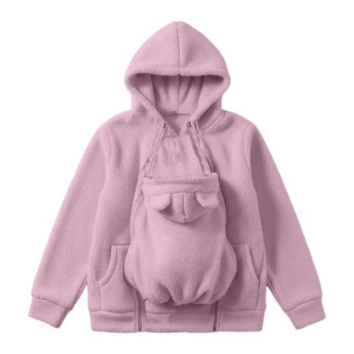 Sherpa Fleece Family Matching Hoodies – "Keep Baby Warm" Zip-Up Sweatshirts, Cozy Parent-Child Outfits, Warm Winter Clothing & Family Matching Gift