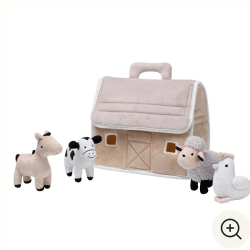 Baby Farm Plush Barn with Animals