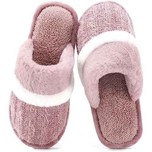 Cozy Slippers for Women Indoor and Outdoor Fuzzy House Shoes with Memory Foam Anti-Skid Sole Gifts for Women Mom Ladies