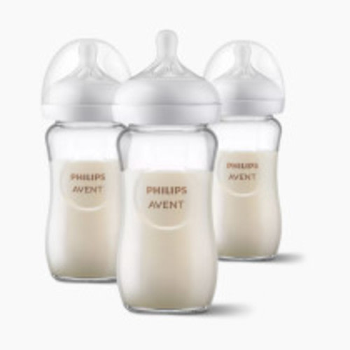 Philips Avent Glass Natural Baby Bottle with Natural Response Nipple - 8 Oz, 3