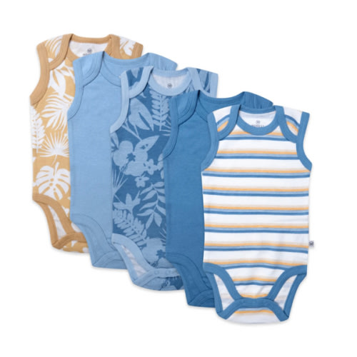 5-Pack Organic Cotton Sleeveless Bodysuits | Honest Baby Clothing