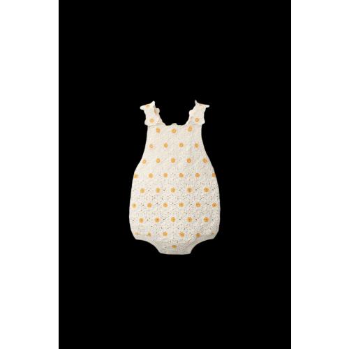 PLAIN CROCHET DAISY ROMPER - Ecru | ZARA United States