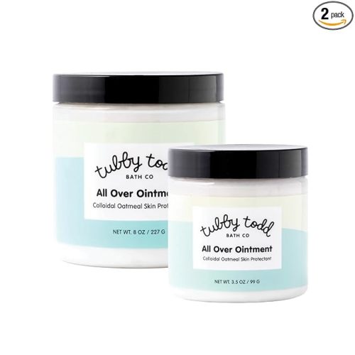 TUBBY TODD All Over Ointment - Baby Eczema Cream, Everyday Multi-Purpose Sensitive, Dry, Irritation Baby Skin Relief Cream, Steroid & Gluten Free, Fragrance Free, 3.5 oz & 8oz, 2 Pack