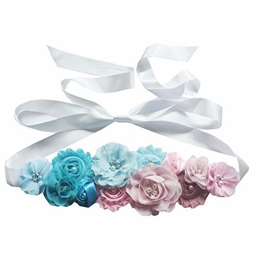 nonbranded Gender reveal maternity sash blue pink newborn sash