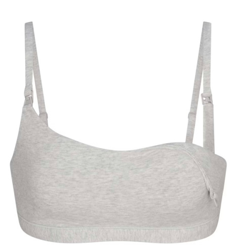 Maternity Nursing Bra Scoop 2-Pack - Heather Grey