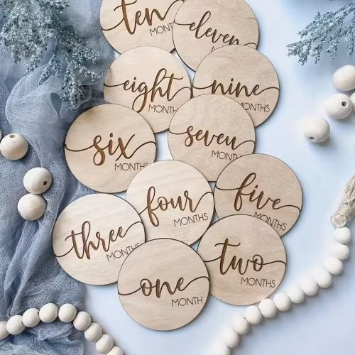 photography props wooden monthly milestone markers photo - Temu
