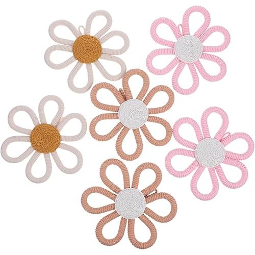 MERRYHAPY Boho Woven Flower Wall Decor Set 6pc Baby Nursery Decor Sign for Living Room