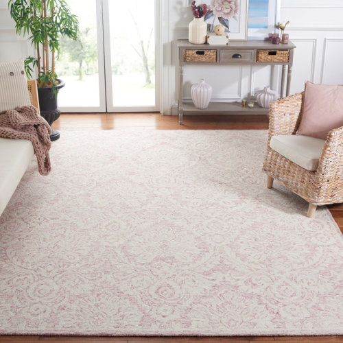 Wade Logan® Annig Handmade Pink/Ivory Area Rug & Reviews | Wayfair