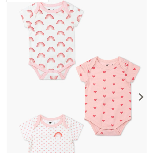 3-Pack Short Sleeve Bodysuits - Organic Baby Clothes - Monica + Andy