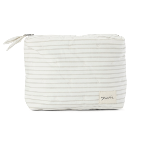On The Go Pouch - Stripes Away Pebble Grey