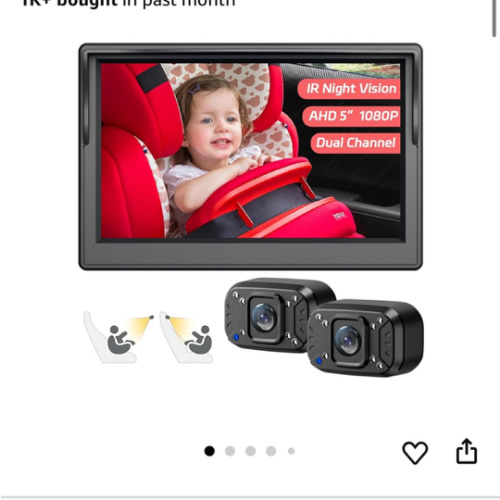 Amazon.com : Itomoro Baby Car Camera, Dual Channel 5 inch Display with 2 IR Night Vision Camera, Easily Install Baby Car Mirror 1080P Clear Car Baby Camera for Rear Facing Seat Backseat ACZ403 : Baby