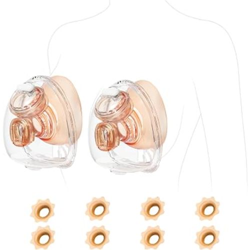 NCVI Hands Free Wearable Milk Collection Cups Accessories for Breast Pump 3110/8786/8122-3/8782-2, 5oz Feeding Pump Cup Parts Match with 17/19/21/24 Silicone Flanges Compatible with Medela/Spectra