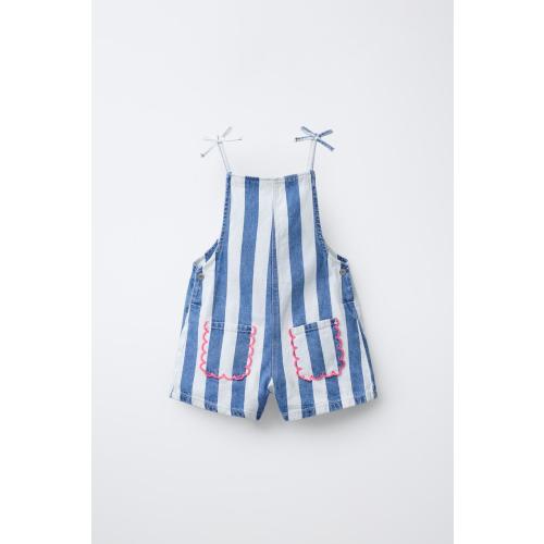 SHORT WAVY STRIPED JUMPSUIT - Blue | ZARA United States