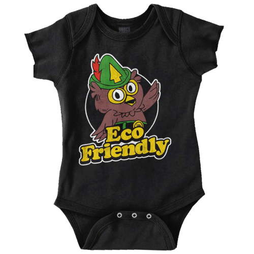 Woodsy Owl Eco Friendly Cute Forest Romper Boys or Girls Infant Baby Brisco Brands 6M