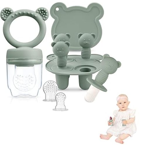 Popsicle Mold Set Pieces Homemade Silicone Popsicle Maker Easy Release Ice Cream Molds Reusable (sage)