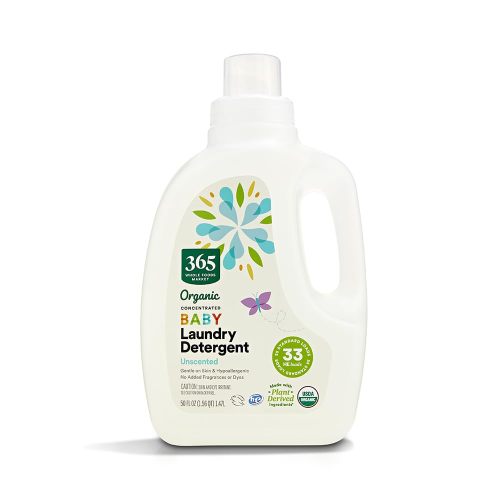 Organic Concentrated Baby Laundry Detergent, Unscented, 33 HE Loads, 50 Fl Oz