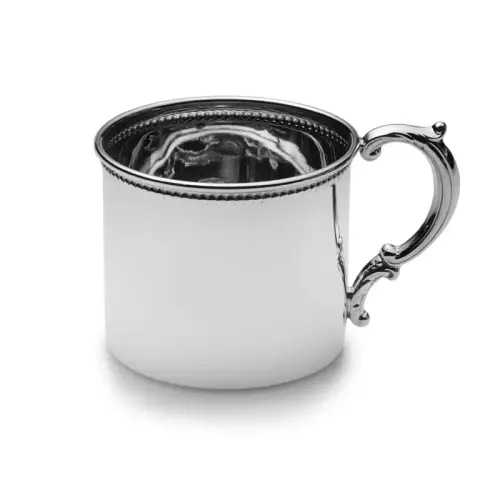 Empire Beaded Sterling Baby Cup