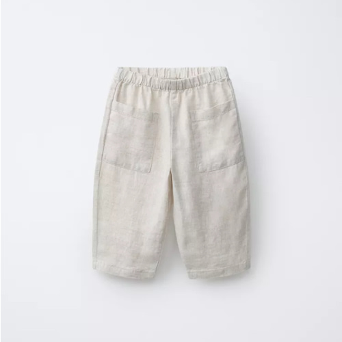 100% LINEN BAGGY PANTS - Light beige | ZARA United States