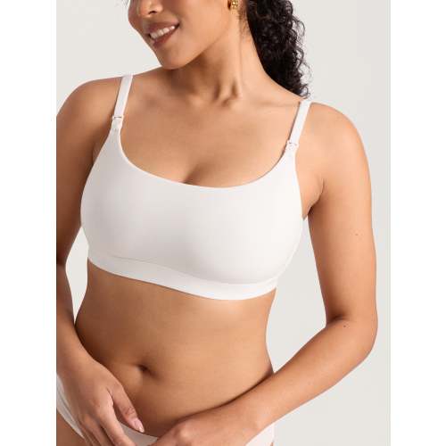 Cotton Scoop Neck Nursing Bralette