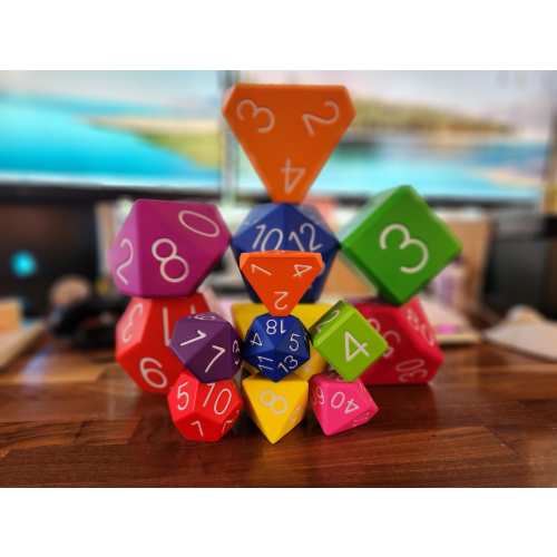 Zucati b.F.D. (baby Foam Dice) - 2" Polyhedral Foam Tabletop Gaming Dice