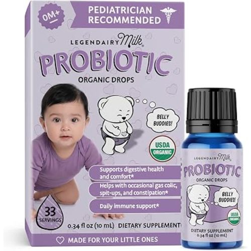 Legendairy Milk Baby Probiotic Drops, Colic Support, 0+ Months, 33 Servings