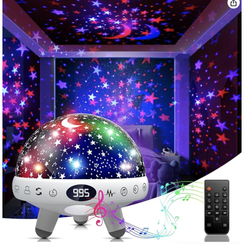 YACHANCE Kids Sound Machine with Night Light Projector,29 Soothing Sounds Baby Night Light Star Projector for Kids Room,White Noise Machine for Baby Sleeping Soother,Nursery Lamp,Bedroom Decor