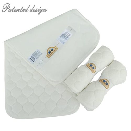 BlueSnail Bamboo Quilted Thicker Waterproof Changing Pad Liners, 3 Count (Snow White) - Snow white