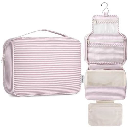 Narwey Hanging Travel Toiletry Bag for Women, Large Makeup Cosmetic Bag