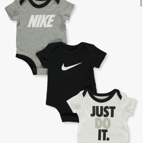 Nike 3 Pack Infant Baby Bodysuits
