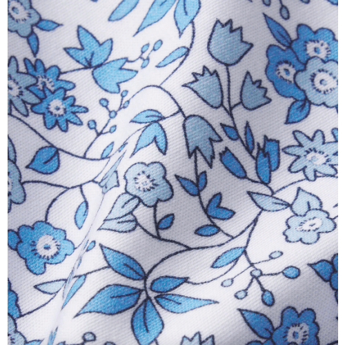 LAKE | Women | Pima Cotton Pajamas | Delft Blue Garden Floral Maternity Short Long Set