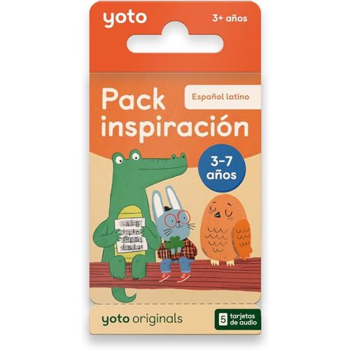YOTO Pack inspiración 3-7 años, Kids Latin American Starter Pack for Use with Player & Mini All-in-1 Audio Player, Fun Educational Screen-Free Listening with Stories Music Activities & Make Your Own