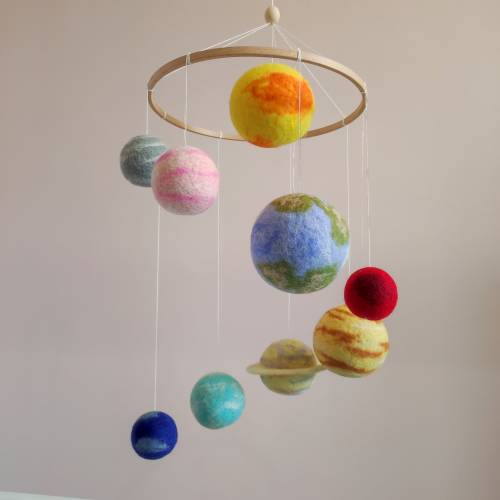 Space baby mobile, Solar system mobile, Planet mobile, Space theme decor, Space nursery decor