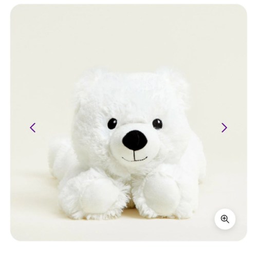 White Bear Warmies | Microwavable White Bear Warmies Stuffed Animal | Warmies USA