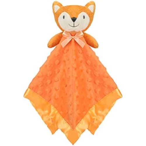 Pro Goleem Fox Security Blanket Orange Soft Baby Lovey Unisex Lovie Baby Gifts for Newborn Toddler Snuggle Toy Stuffed Animal 16 Inch