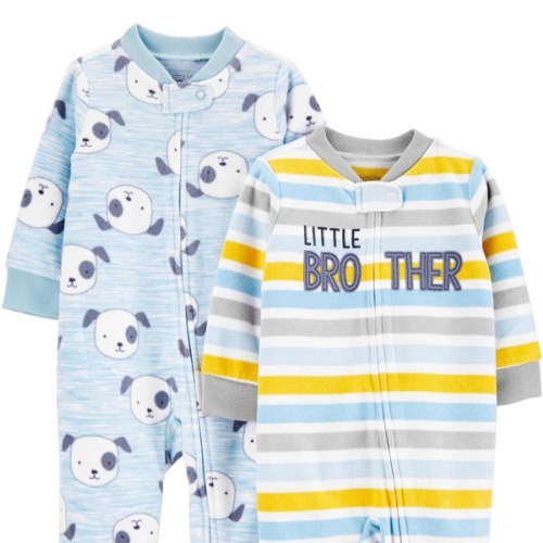 Simple Joys by Carter's Unisex Baby 2-pack Neutral Fleece Footed Sleep and Play
