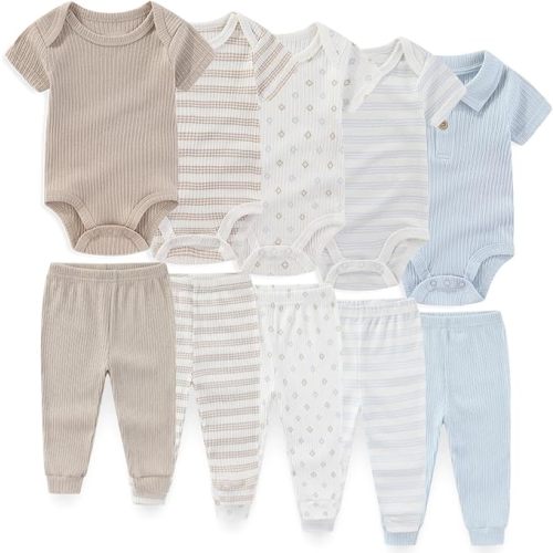 Unisex Baby Boy Girl Pants Sets 10 pack Cotton Casual New born Clothes Comfort Infant Outfit