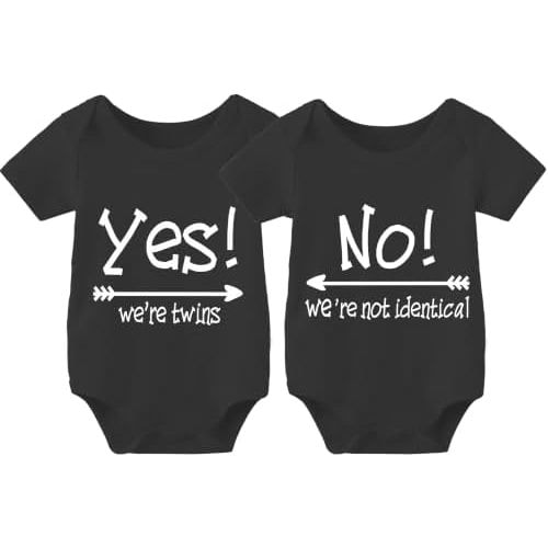Baby Twins Bodysuit - Identical Twins Set, Boys & Girls Clothes