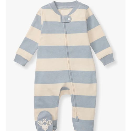 Burt's Bees Baby Boys Sleep and Play PJs, 100% Organic Cotton One-Piece Zip Front Romper Jumpsuit Pajamas