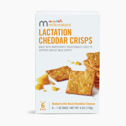 Munchkin Milkmakers Lactation Crisps - Cheddar, 6