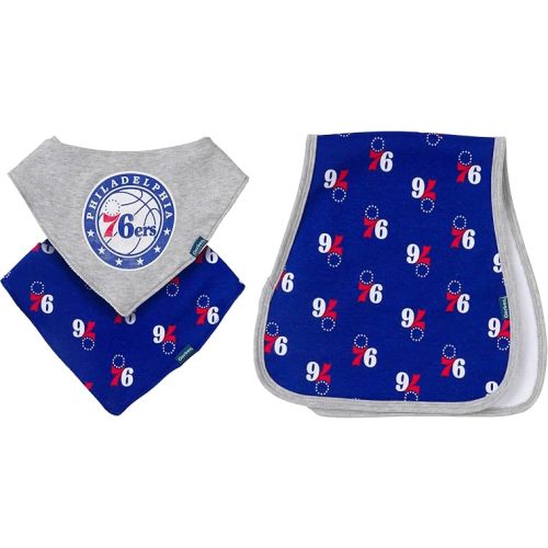 Gerber NBA unisex-baby Nba Team Bandana Bib and Burp Cloth Set